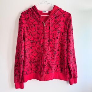 Sanrio Hello Kitty Red Hoodie Sweatshirt Large